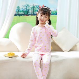 ชุดชั้นในเด็กผ้าฝ้ายแท้ ชุดกางเกงชั้นในฤดูใบไม้ร่วง/ฤดูหนาว สำหรับเด็กผู้ชายและเด็กผู้หญิง ลายการ์ตูน ระบายอากาศได้ดี อบอุ่น เหมาะกับฤดูใบไม้ร่วง/ฤดูหนาว