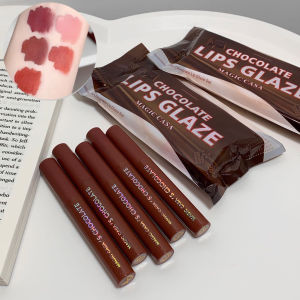5Pcs Chocolate Lip Gloss Lipstick with Matte Finish That Is Not Easy To Fade
