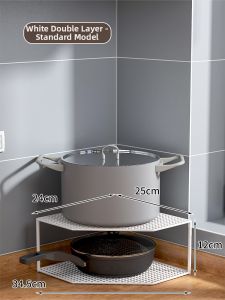 evesigar | Pot Storage Shelf Multipurpose Kitchen Organizer