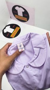 เสื้อนักเรียนหญิง ตราการ์ตูน คอบัว ประถม ชูด 25 ราคาถูก พร้อมส่ง เสื้อชุดการ์ตูน หนังสือเรียน สำหรับเรียนหญิง