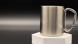 PrinTEE - QUAFF 300ML Coated Stainless Steel Coffee Mug Hot & Cold with Carabiner Handle