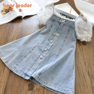 Bear Leader | Bear Leader Summer Girl Princess Dresses Childrens Embroidery Three Dimensional Flower Lace Mesh Dress 2-6 Years