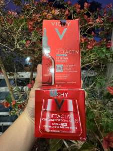 [ chính hãng ] Vichy Liftactiv Collagen Specialist 16 Day Cream (50 ml)  Vichy Liftactiv Specialist B3 Serum (30 ml)