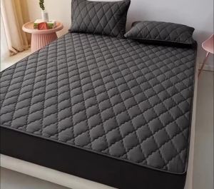 Waterproof Deep Pocket Fitted Sheet Ultra Soft Wrinkle Resistant Mattress Protector Cover Bedding for Bedroom Hotel Apartment
