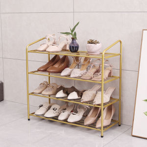 Simple Home Entrance Shoe Rack Metal Artistic Design Indoor Storage Cabinet Easy Assembly Lightweight Luxury Style Welded Structure