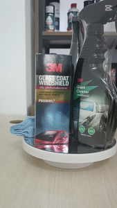 Bộ 3 món chăm sóc xe ngày mưa gồm chai chống bám nước xịt rửa kính và xịt tăng bóng sơn xe 3M 3M-CBMUA - Tặng kèm khăn lau ô tô trượt kính vệ sinh kính tăng bóng xe