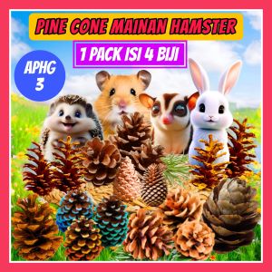 《PINECONE 1 PACK ISI 4 BIJI》MAINAN & DEKORASI KANDANG HAMSTER - APHG#3
