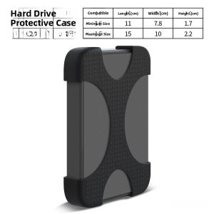 INHO Digital Storage Box Shockproof Protection Case for 2.5 Inch Mobile Hard Disk Data Cable Charger USB Drive Storage Organizer