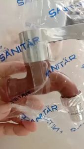 Kran Taman Engkol PVC Shower FTA Keran Air Double Plastik Hand Kamar Mandi Toilet WC 1/2" Inch Cokelat