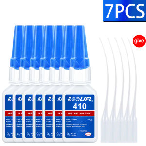 LOOLIFL | LOOLIFL 410 Instant Glue Cyanoacrylate Super Glue 5 Seconds Quick-Drying for Metal Plastic Rubber Wood Glass DIY Bonding Tool