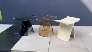 Butterfly Curve Stool / Minimalist Entry Stool / Transparent Side Table -FRM4040