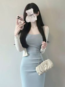 Váy Dài Ôm Vừa Vặn Kiểu Pháp Mùa Thu Đông Thanh Lịch Cho Nữ Váy Hai Mảnh Váy Bó Sát Váy Dài Thường Ngày Váy Bó Sát Mùa Hè