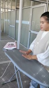 SG Foldable Standing Iron Board Premium Cotton Cover with Adjustable Heights Ironing Board