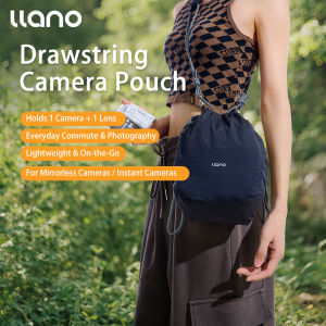 llano S8 CloudLite Drawstring Camera Bag Universal Drawstring Bag for Mirrorless CCD Holds 1 Camera + 1 Lens Travel Protection C