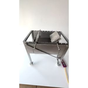 Máy nướng thịt chả gà vịt quay tự động 10 xiên Thép Chân Cao - Không Quạt - tặng kèm 10 xiên đơn và 2 xiên 3 inox .