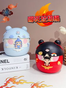 Mini Desktop Trash Can Creative Cute Plastic Cover Living Room Waste Paper Basket Table Top Garbage Bin Household Cleaning Tools