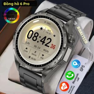 Đồng Hồ Thông Minh New 2026 Pro Màn Hình AMOLED HD Gọi Bluetooth GPS Theo Dõi Nhịp Tim Oxy Máu Dành Cho Nam Chống Sốc Theo Dõi Thể Dục