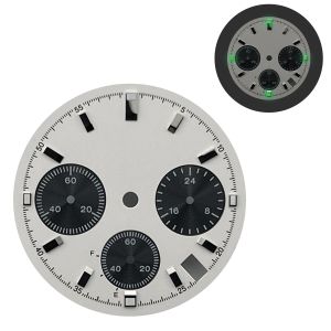 VK63 S 29.5mm Mặt Số Màu Xanh Lá Cây Vỏ Đồng Hồ Chuyển Động Thạch Anh Phụ Kiện Định Giờ Đa Chức Năng Dạ Quang Sửa Đổi Để Sửa Chữa Đồng Hồ