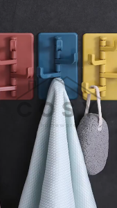 COSY Gantungan Hook Tempel Dinding 4 Cabang / Gantungan Hook 4 Kait Baju Tas Kunci Peralatan Dapur Ruang Tamu Serbaguna