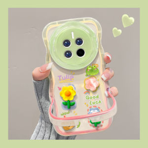 Adorable Invisible Dual Stand Huawei Mate80 pro Max Phone Case New Womens Style Pura80 Ultra Silicon Frog Flower Nova14 Cover Magic7