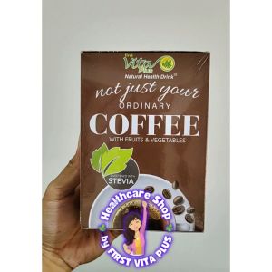 34 in 1 Coffee With Fruits And Vegetables Sweetened With Stevia First Vita Plus Natural Health Drink [Health Pack]