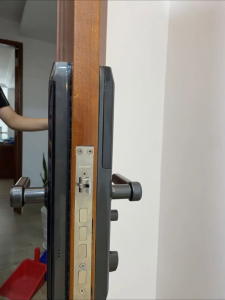 Khóa cửa vân tay Demax SL768 BN màu hồng màu đen khóa thông minh cao cấp mở vân tay thẻ từ...