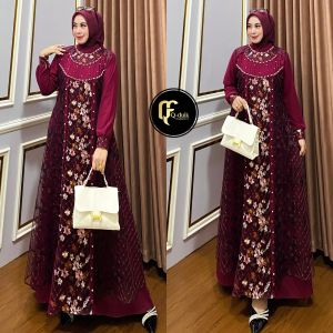 REALPICT COD DRESS KODE 026 BAHAN CERUTY BABYDOLL IMPORT MIX TILE GARDEN PREMIUM APLIKASI PAYET SWAROSKY TERMURAH BEST SELLER TANGAN PERTAMA KONVEKSI / PRINTING / MOTIF PREMIUM GAMIS PESTA GAMISTERKINI