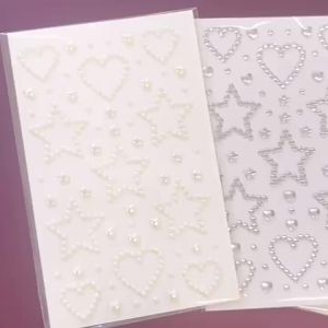 Miếng Dán Pha Lê Acrylic Hình Trái Tim 3D Đính Đá Tự Dính Trang Trí Thủ Công Cho Trẻ Em Quà Tặng Lấp Lánh Cho Bé Gái