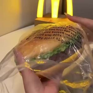 Hamburger Shaped Tissue Box Creative Burger Resin Napkin Holder Case Paper Box Container HomeTable Decoration Storage Boxes