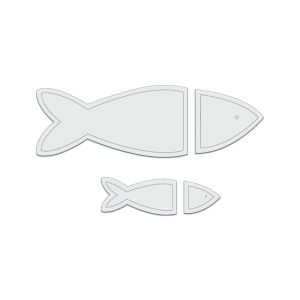 YOMDID 4pcs Fish-Shaped Patchwork Template Multi-Functional Transparent PET Craft Template DIY Fish Pattern Sewing Template