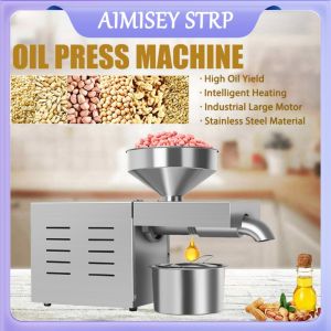 New Type Stainless Steel Oil Press Small Commercial Household Intelligent Full Automatic Cold and Hot Pressing Stainless Steel Extruder