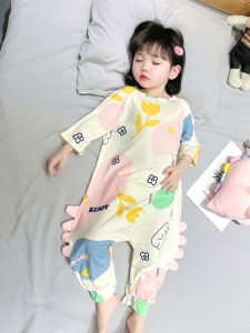 Bộ Đồ Ngủ Liền Thân Cotton Modal Mùa Hè Cho Bé Gái Quần Áo Mặc Nhà Chống Côn Đồ Cho Bé Gái Từ 6 Tháng Đến 7 Tuổi
