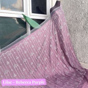 Kain Tile Organza Bordir Gradasi