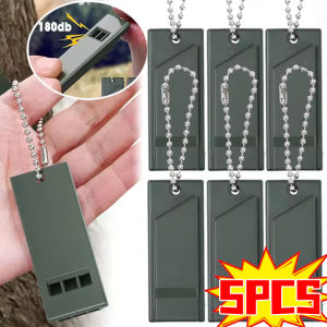 5PCS 3-Frequency Whistle High Decibel Survival Whistle Keychain Referee Camping Hiking Outdoor Emergency Survival Whistle