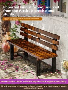 XiMei WoodWork | Outdoor Durable Long Backed Wooden Bench
