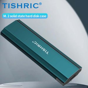 TISHRIC M2 NGFF/NVME/NGFF+NVME External Hard Drive Enclosure USB To Type C SSD M2 NVME Case 10Gbps 5Gbps For 2230 2242 2260 2280