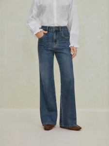 INMAN | Quần Jeans Loa Phủ Sáng Retro Co Dãn Ôm Body