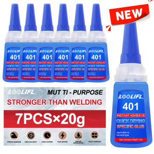LOOLIFL401 Multi-Purpose Super Glue Cyanoacrylate Adhesive 20g Instant Fast Adhesive Rubber Wood Glass Stronger All Bonding Glue