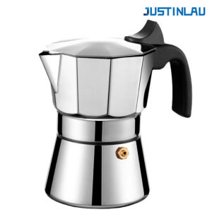 JUSTINLAU 150/300ML Octagonal Stainless Steel Coffee Pot Moka Pot Italian Home Espresso Maker Hand Brewing Coffee Accessories