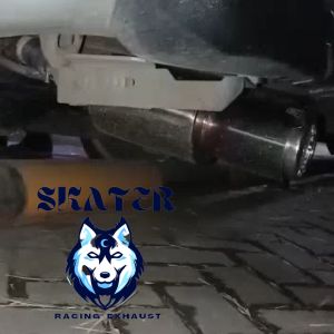 Knalpot mobil HKS Sedet Topi Pelangi bass adem bulet full stainles inlet 2inc