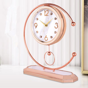 Minimalist Nordic Modern Quartz Swing Desk Clock Creative Mute Large Fashion Clocks Home Living Room Restaurant Entrance Decorative Table watch 30x35cm