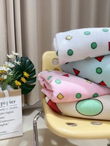 Modern Simple Cartoon Anime Blanket Coral Fleece Warmer All Seasons Office Sofa Nap Blanket Student Dormitory Air Conditioned Room