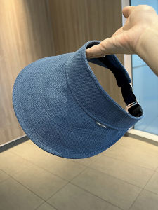 Big Brim Denim Topless Hat Womens Summer Outdoor Sun Protection Peaked Cap Travel Foldable Fashion Hollow Sunbonnet