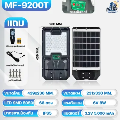 JD MF-T 4000W 6000W 10000W ไฟถนนโซล่าเซลล์ ไฟทาง ไฟตกแต่งสวย SolarLight โซล่าเซลล์ ไฟฟ้าโซล่าเซล ไฟทางโซล่าเซล สปอร์ตไลท์ ไฟLED ไฟสปอร์ตไลท์