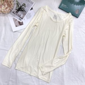 ฤดูใบไม้ร่วงและฤดูหนาวแก้วเสื้อการดูแลผิวรุ่นบางอบอุ่นชุดชั้นในผู้หญิงกางเกงผ้ายืดรัดรูปแขนยาวมาส์กหน้าฤดูใบไม้ร่วง