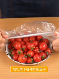 100pcs Disposable fresh-keeping cover film household food-grade fresh-keeping bowl cover一次性保鲜膜套罩膜家用