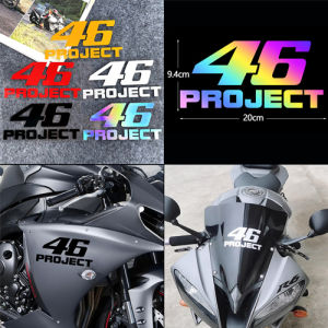 Reflective Motorcycle Sticker Motorcycle Windshield Decal Helmet Sticker Number 46 Emblems Decals Stickers