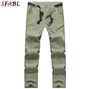 SFABL 5XL Quần Đi Bộ Đường Dài Khô Nhanh Mùa Hè Dành Cho Nam Quần Chiến Thuật Chống Nước Co Giãn Có Túi Khóa Kéo Quần Câu Cá Nhẹ Quần Thường Ngày
