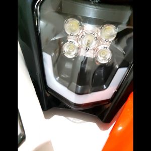 Head Lamp Lampu Depan Sorot KTM GasGas Husq LED 5 Mata ROZ DRL Alis Orange Putih KLX CRF WR DTRACKER