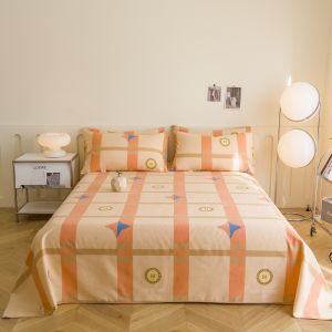 Bộ Drap Giường Bông Tẩy Trắng Dày